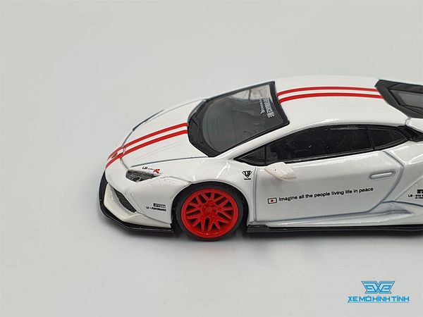 Xe Mô Hình Lamborghini Huracan LB*Works 1:64 MiniGT ( Trắng Mâm Đỏ )