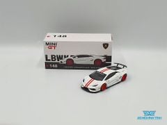 Xe Mô Hình Lamborghini Huracan LB*Works 1:64 MiniGT ( Trắng Mâm Đỏ )