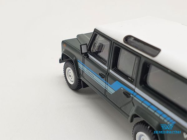 Xe Mô Hình Land Rover Defender 1985 County Station Wagon Grey RHD 1:64 Mini GT ( Đen )