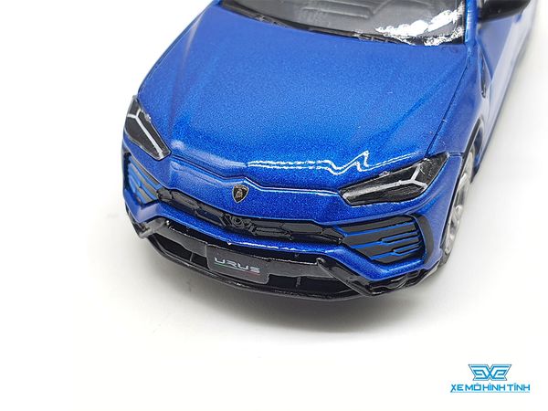 Xe Mô Hình Lamborghini Urus - Blu Eleos w/ Roof Box LHD 1:64 MiniGT (Xanh Dương)