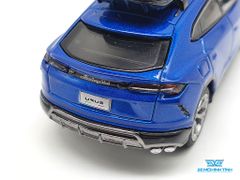 Xe Mô Hình Lamborghini Urus - Blu Eleos w/ Roof Box LHD 1:64 MiniGT (Xanh Dương)