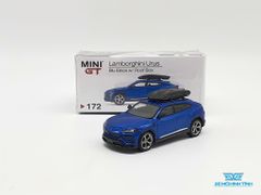 Xe Mô Hình Lamborghini Urus - Blu Eleos w/ Roof Box LHD 1:64 MiniGT (Xanh Dương)