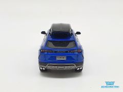 Xe Mô Hình Lamborghini Urus - Blu Eleos w/ Roof Box LHD 1:64 MiniGT (Xanh Dương)