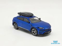 Xe Mô Hình Lamborghini Urus - Blu Eleos w/ Roof Box LHD 1:64 MiniGT (Xanh Dương)