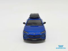 Xe Mô Hình Lamborghini Urus - Blu Eleos w/ Roof Box LHD 1:64 MiniGT (Xanh Dương)