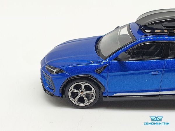 Xe Mô Hình Lamborghini Urus - Blu Eleos w/ Roof Box LHD 1:64 MiniGT (Xanh Dương)