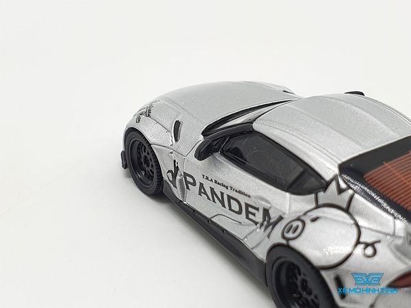 Xe Mô Hình Pandem Toyota GR Supra V1.0 Silver LHD 1:64 MiniGT (Xám)