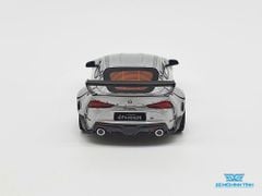 Xe Mô Hình Pandem Toyota GR Supra V1.0 Silver LHD 1:64 MiniGT (Xám)