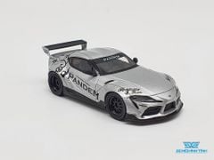 Xe Mô Hình Pandem Toyota GR Supra V1.0 Silver LHD 1:64 MiniGT (Xám)