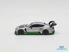 Xe Mô Hình Bentley Continental GT3 2018 Presentation Car RHD 1:64 MiniGT ( Bạc Viền Xanh)