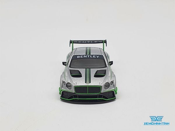 Xe Mô Hình Bentley Continental GT3 2018 Presentation Car RHD 1:64 MiniGT ( Bạc Viền Xanh)