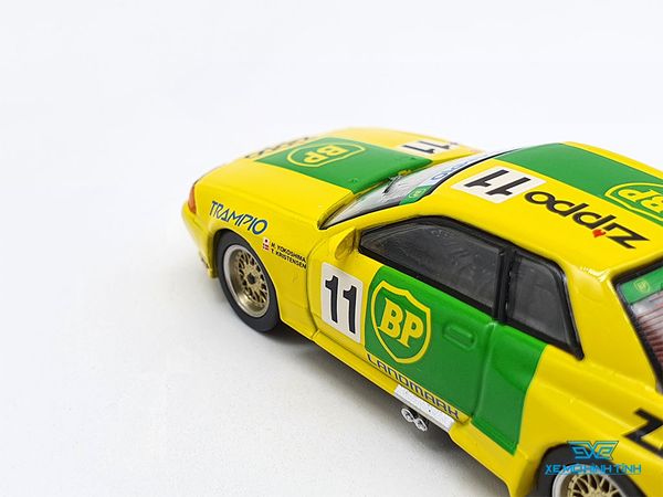 Xe Mô Hình Nissan Skyline GT-R R32 Gr.A #11BP 1993 Janpan Touringcar Championship RHD 1:64 Mini GT (Vàng)