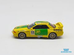 Xe Mô Hình Nissan Skyline GT-R R32 Gr.A #11BP 1993 Janpan Touringcar Championship RHD 1:64 Mini GT (Vàng)