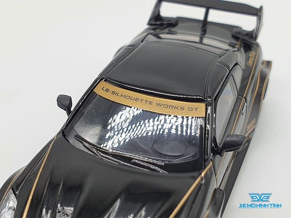 Xe Mô Hình LB-Sihouette Works GT Nissan 35GT-RR Ver.1 Jps LHD 1:64 MiniGT (Đen)