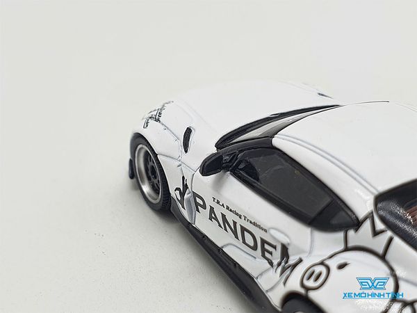 Xe Mô Hình Pandem Toyota GR Supra V1.0 White LHD 1:64 Mini GT (Trắng)