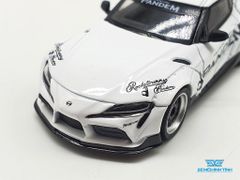 Xe Mô Hình Pandem Toyota GR Supra V1.0 White LHD 1:64 Mini GT (Trắng)