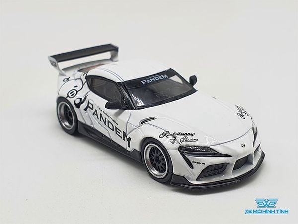 Xe Mô Hình Pandem Toyota GR Supra V1.0 White LHD 1:64 Mini GT (Trắng)