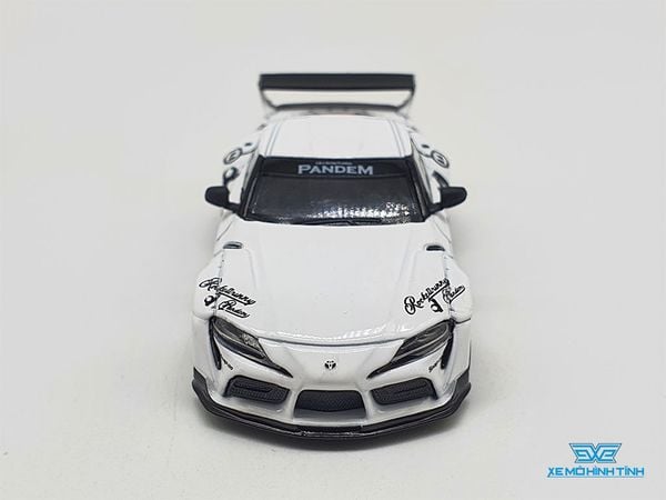 Xe Mô Hình Pandem Toyota GR Supra V1.0 White LHD 1:64 Mini GT (Trắng)