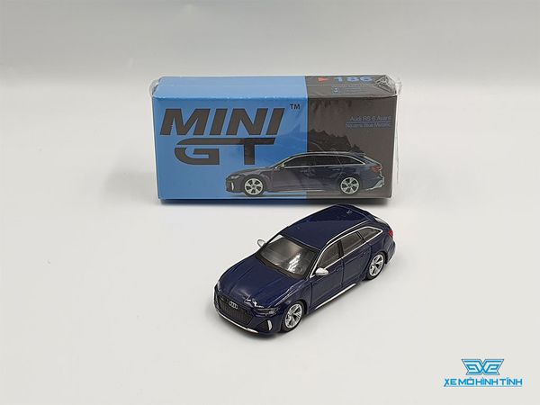 Xe Mô Hình Audi RS 6 Avant Navarra Blue Metallic LHD 1:64 Mini GT ( Xanh )
