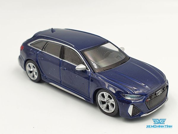 Xe Mô Hình Audi RS 6 Avant Navarra Blue Metallic LHD 1:64 Mini GT ( Xanh )