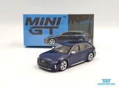 Xe Mô Hình Audi RS 6 Avant Navarra Blue Metallic LHD 1:64 Mini GT ( Xanh )