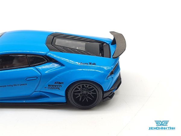 Xe Mô Hình LB* WORKS Lamborghini Huracán - Light Blue LHD 1:64 Mini GT ( Xanh )