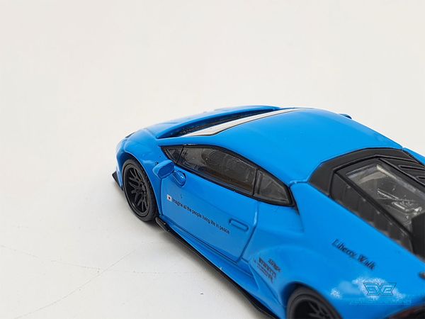 Xe Mô Hình LB* WORKS Lamborghini Huracán - Light Blue LHD 1:64 Mini GT ( Xanh )