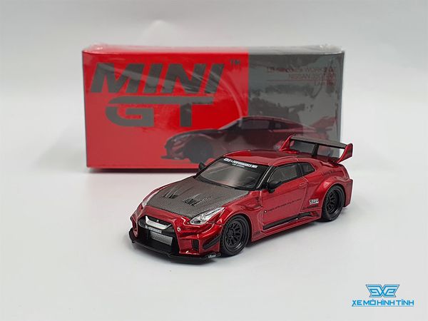 Xe Mô Hình LB-Slihouette WORKS GT NISSAN 35GT-RR Ver.1 Lava Red LHD 1:64 MiniGT (Đỏ Đô)