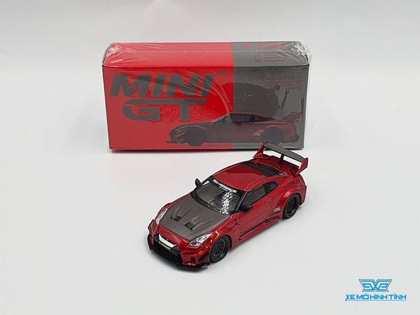 Xe Mô Hình LB-Slihouette WORKS GT NISSAN 35GT-RR Ver.1 Lava Red LHD 1:64 MiniGT (Đỏ Đô)