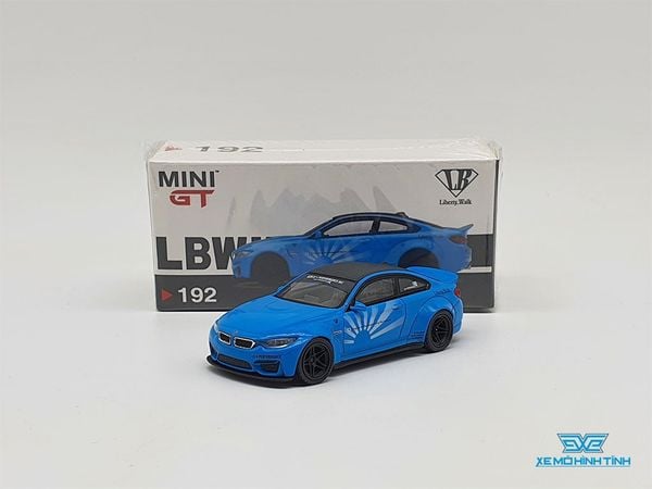 Xe Mô Hình LB*WORKS BMW M4 BaBy Blue LHD 1:64 Mini GT ( Xanh Biển)