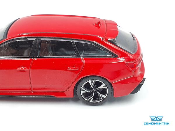 Xe Mô Hình Audi RS 6 Avant Carbon Black Tango Red LHD 1:64 Mini GT ( Đỏ )