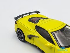 Xe Mô Hình Chevrolet Corvertte Stingray 2020 Accelerate Yellow Metallic LHD 1:64 Mini GT ( Vàng )