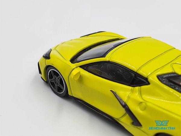 Xe Mô Hình Chevrolet Corvertte Stingray 2020 Accelerate Yellow Metallic LHD 1:64 Mini GT ( Vàng )