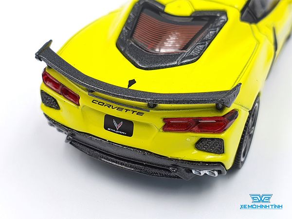 Xe Mô Hình Chevrolet Corvertte Stingray 2020 Accelerate Yellow Metallic LHD 1:64 Mini GT ( Vàng )