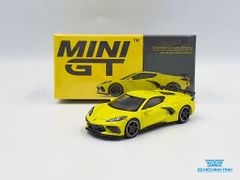 Xe Mô Hình Chevrolet Corvertte Stingray 2020 Accelerate Yellow Metallic LHD 1:64 Mini GT ( Vàng )