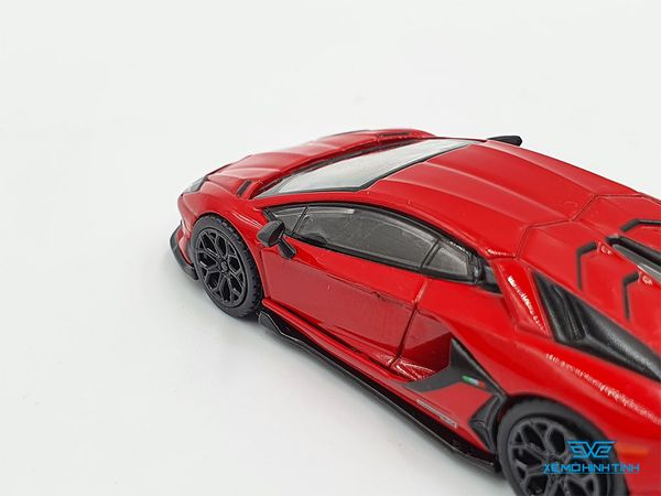 Xe Mô Hình Lamborghini Aventador SVJ - Rosso Mars LHD 1:64 Mini GT (Đỏ)