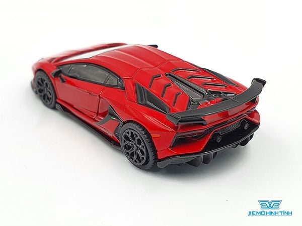 Xe Mô Hình Lamborghini Aventador SVJ - Rosso Mars LHD 1:64 Mini GT (Đỏ)