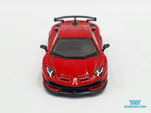 Xe Mô Hình Lamborghini Aventador SVJ - Rosso Mars LHD 1:64 Mini GT (Đỏ)