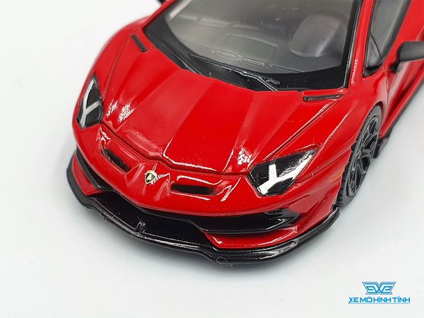 Xe Mô Hình Lamborghini Aventador SVJ - Rosso Mars LHD 1:64 Mini GT (Đỏ)
