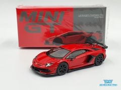 Xe Mô Hình Lamborghini Aventador SVJ - Rosso Mars LHD 1:64 Mini GT (Đỏ)