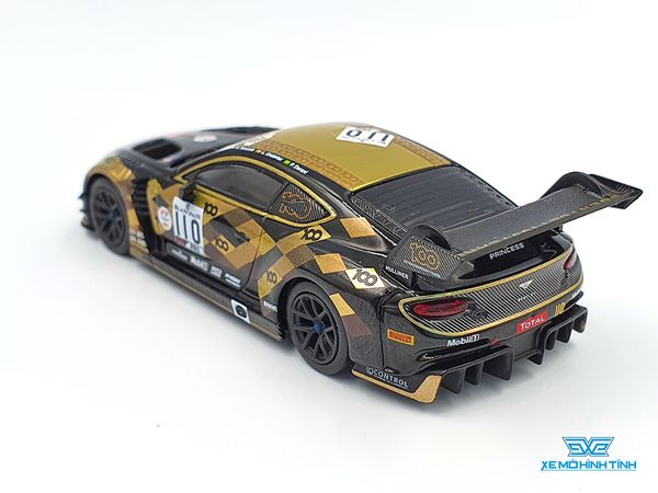 Xe Mô Hình Bentley Continental GT3 #110 M-Sport Team Bentley 2019 Total 24 Hours of Spa RHD 1:64 Mini GT ( Đen Vàng )