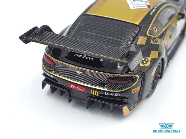 Xe Mô Hình Bentley Continental GT3 #110 M-Sport Team Bentley 2019 Total 24 Hours of Spa RHD 1:64 Mini GT ( Đen Vàng )