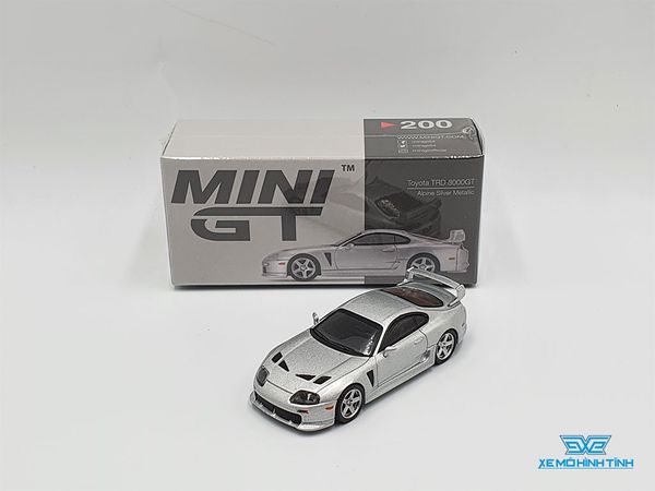 Xe Mô Hình Toyota TRD 3000GT Alpine LHD 1:64 MiniGT ( Bạc )