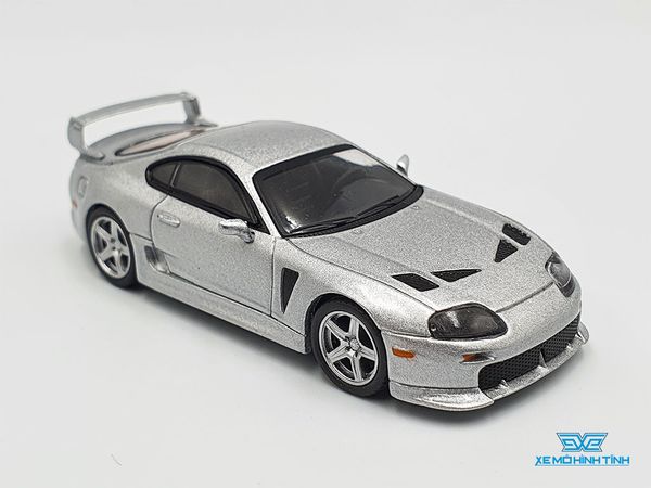 Xe Mô Hình Toyota TRD 3000GT Alpine LHD 1:64 MiniGT ( Bạc )