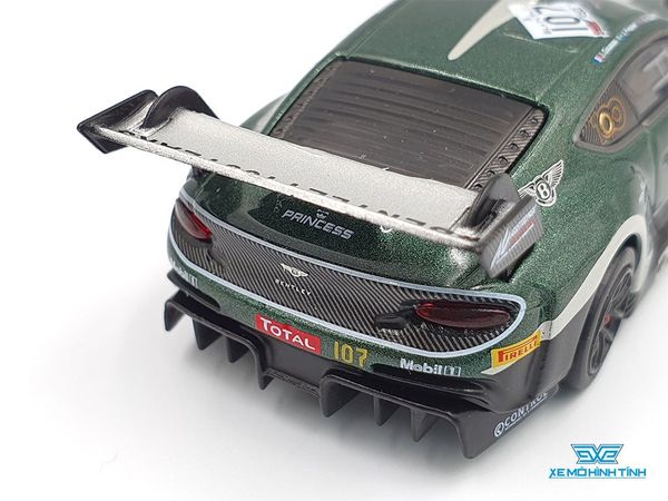 Xe Mô Hình Bentley Continental GT3 #107 M-Sport Team Bentley 2019 Total 24 Hours of Spa RHD 1:64 Mini GT ( Xanh Rêu )