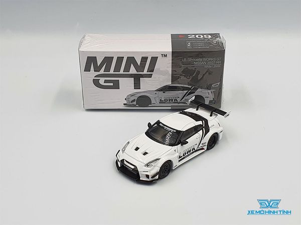 Xe Mô Hình LB-Silhouette WORKS GT Nissan 35GT-RR Ver.1 White LBWK LHD 1:64 Mini GT ( Trắng )