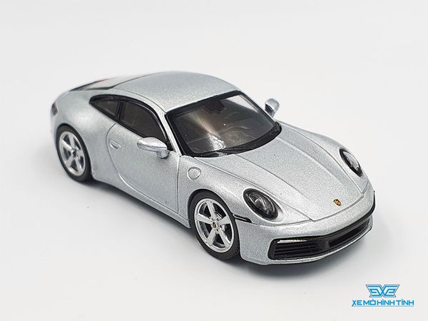 Xe Mô Hình Porsche 911 Carrera S GT Silver Metallic LHD 1:64 Mini GT ( Bạc )