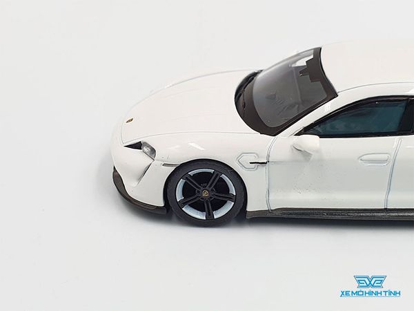 Xe Mô Hình Porsche Taycan Turbo S White LHD 1:64 MiniGT (Trắng)