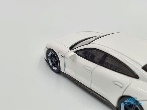 Xe Mô Hình Porsche Taycan Turbo S White LHD 1:64 MiniGT (Trắng)