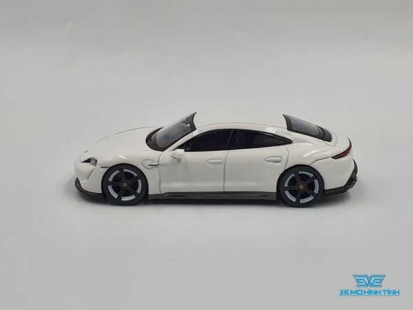 Xe Mô Hình Porsche Taycan Turbo S White LHD 1:64 MiniGT (Trắng)